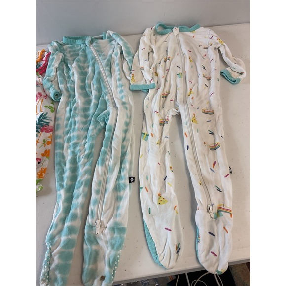 Baby girl 6-9 months 5pc lot Bamboo PJs Kyte , Mudpie romper NEW Floral - Picture 2 of 12